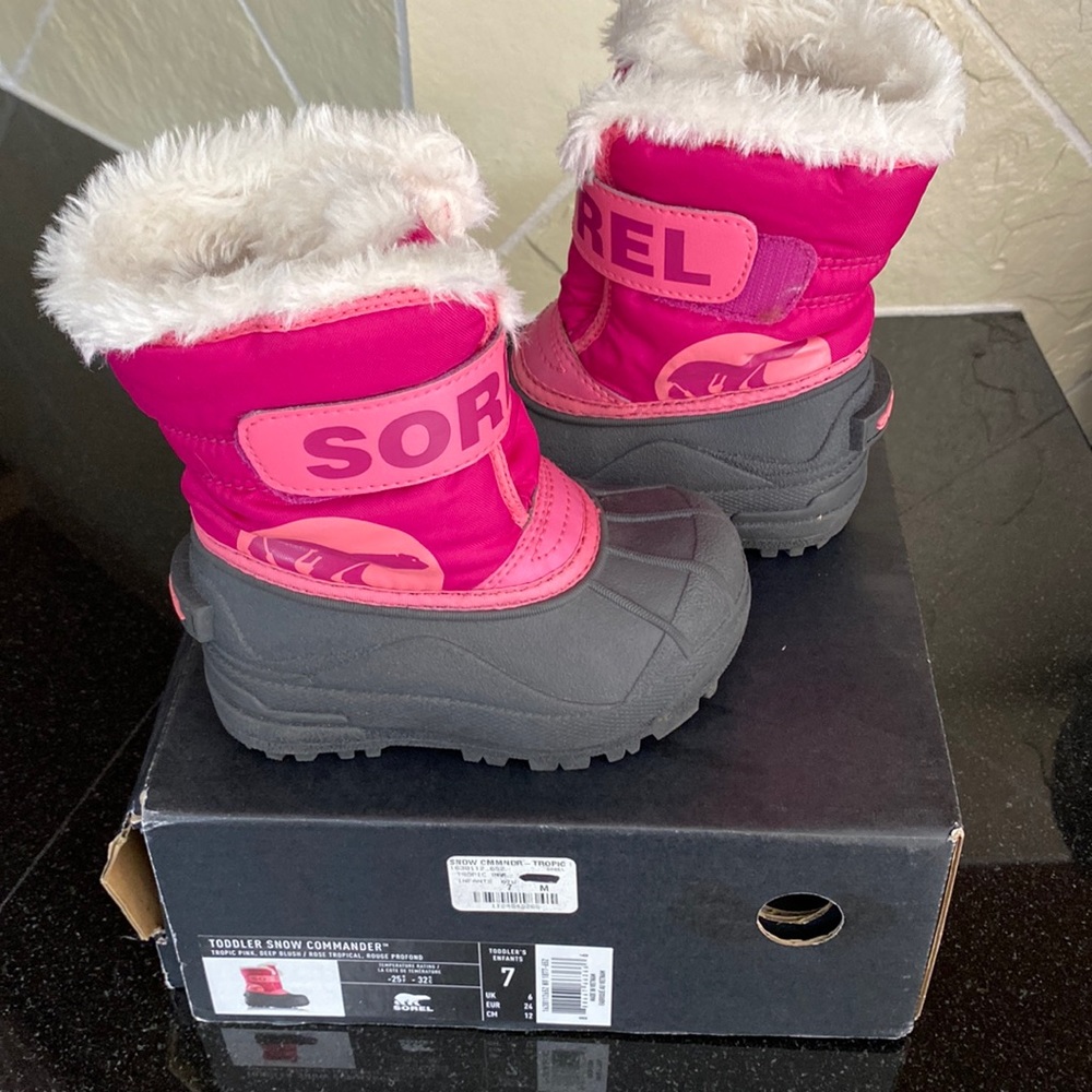 Sorel Snow Commander Boots Toddler Size 7 Unworn in Box